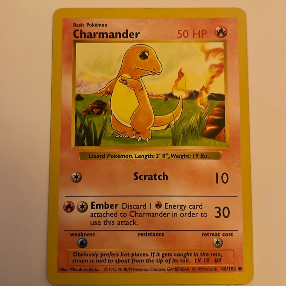 Charmander Shadowless & Vulpix Pokemon Cards